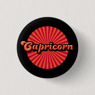Retro-Zodiac Steinbock-Anstecknadel Button