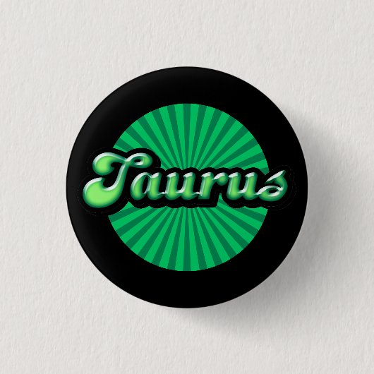 Retro-Zodiac-Stier-Pinback-Button Button (Vorderseite)