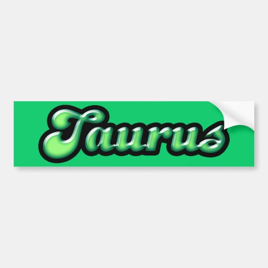 Retro Zodiac Taurus Autoaufkleber (Vorne)