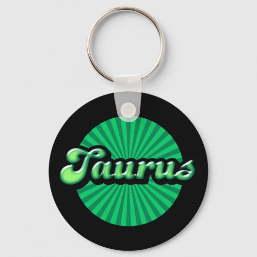 Retro Zodiac Taurus Schlüsselanhänger (Vorderseite)