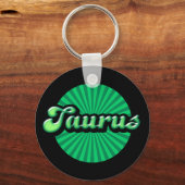 Retro Zodiac Taurus Schlüsselanhänger (Vorderseite)
