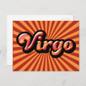 Retro Zodiac Virgo Postkarte (Vorne/Hinten)