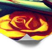 Retro Zombie-Button Poster (Ecke)