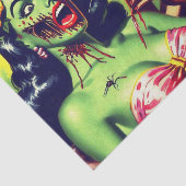 Retro Zombie-Button Seidenpapier (Ausschnitt)