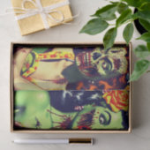 Retro Zombie-Button Seidenpapier (Geschenk)