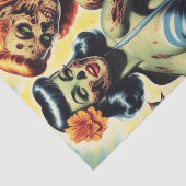 Retro-Zombie-Buttone Seidenpapier (Ausschnitt)