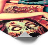 Retro Zombies-Button Poster (Ecke)