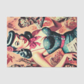 Retro Zombies-Button Seidenpapier (Vorderseite)