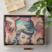 Retro Zombies-Button Seidenpapier (Geschenk)