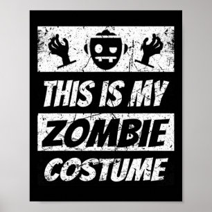 Retro Zombies Halloween Jungs Kinder Spaß Kostüm Poster