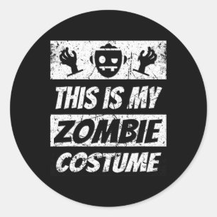 Retro Zombies Halloween Jungs Kinder Spaß Kostüm Runder Aufkleber