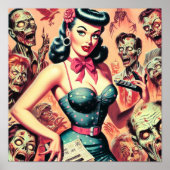 Retro-Zombies Pin-up Poster (Vorne)