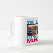 Retro Zu alt für heutige Musik Kaffeetasse  (Vorderseite Links)