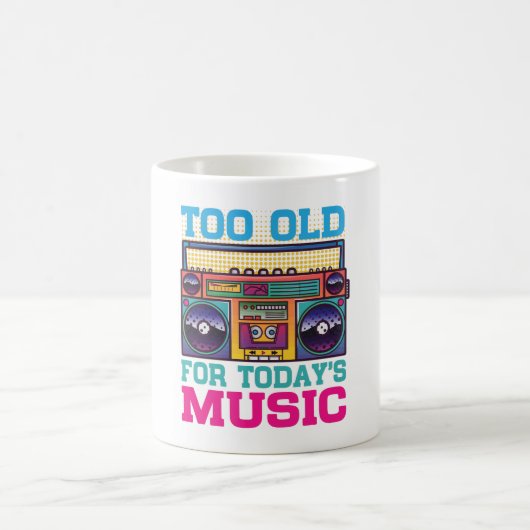 Retro Zu alt für heutige Musik Kaffeetasse  (Mittel)