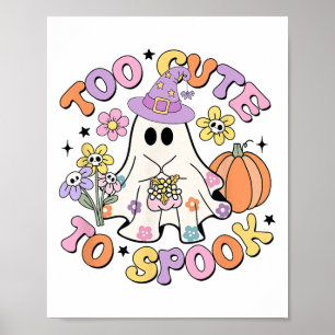 Retro zu Niedlich, um Ghost Witch Funny Hallowee z Poster