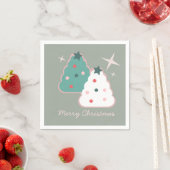 Retro Zucker Cookies Groovy Weihnachten Serviette (Beispiel)