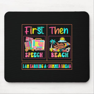 Retro Zuerst Rede Dann Strand Ich Verdiene Ein Mousepad