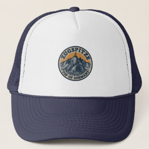 Retro Zugspitze bayerische Outdoor-Naturgeschenke Truckerkappe