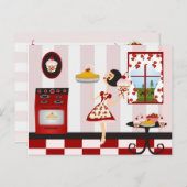 Retro Zuhause Cooking Rezept Postkarte (Vorne/Hinten)