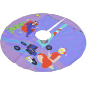 Retro Zuhause für den Polyester Weihnachtsbaumdecke (Schrägansicht)