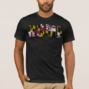 Retro Zuhause-Maryland-Flagge T-Shirt