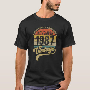 Retro zum 33. Geburtstag, Geboren im November 1987 T-Shirt