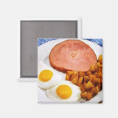 Retro zum Abendessen Magnet (Vorderseite/Rückseite)