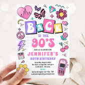 Retro Zurück in die 90er Party Disco 30. Geburtsta Einladung