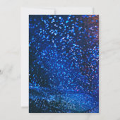 Retro Zurück zu 90er blauer grüner Neon Glow Gebur Einladung (Rückseite)