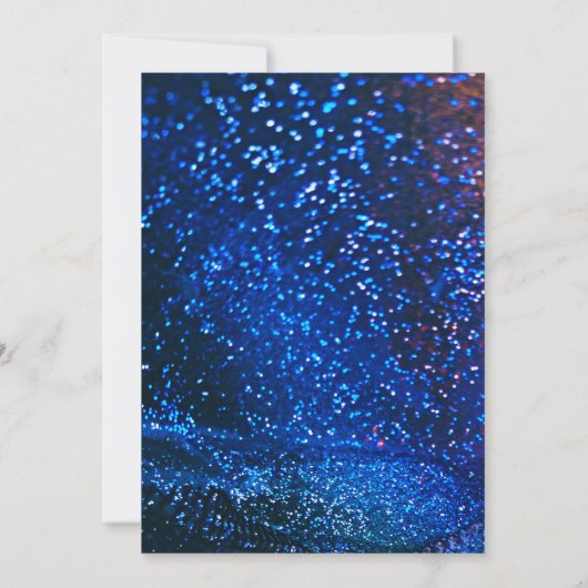 Retro Zurück zu 90er blauer grüner Neon Glow Gebur Einladung (Rückseite)