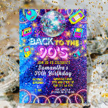 Retro Zurück zu 90er farbenfrohen, lebhaften Neon  Einladung<br><div class="desc">Mit unseren Neon Glow Birthday Party Einladungen bringen Sie Ihre Gäste zurück in die pulsierende Ära der 1990er Jahre! Diese Einladungen erfassen das Wesen der 90er Jahre mit ihren kühnen und lebhaften Neonfarben, die an die ikonischen Neonzeichen und -moden der Zeit erinnern. Die fluoreszierenden Druckfarben, die elektrische Blues und Neongelb...</div>