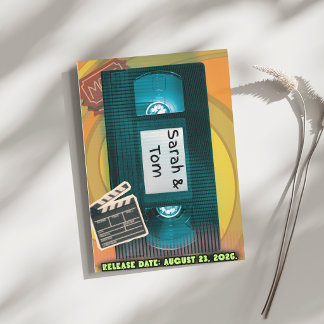 Retro Zurück zu 90er Hochzeitseinladung