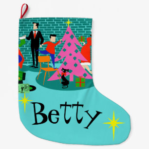 Retro Zutat der Weihnachtsbaum-Strumpf Großer Weihnachtsstrumpf