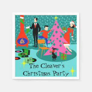 Retro Zutat die Weihnachtsbaum-Papierservietten Serviette