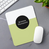 Retro Zwei farbige Blockknöpfe grün Mousepad