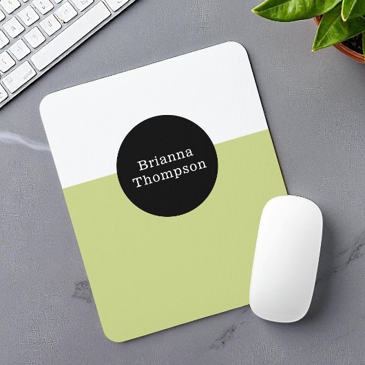 Retro Zwei farbige Blockknöpfe grün Mousepad