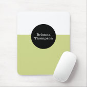 Retro Zwei farbige Blockknöpfe grün Mousepad (Mit Mouse)