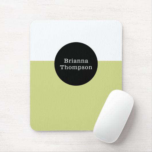 Retro Zwei farbige Blockknöpfe grün Mousepad (Mit Mouse)