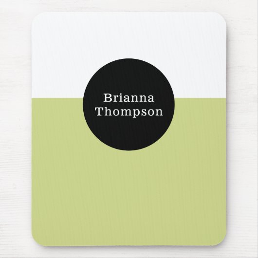 Retro Zwei farbige Blockknöpfe grün Mousepad (Vorne)
