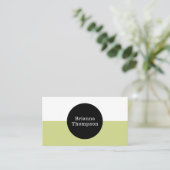 Retro Zwei farbige Blockknöpfe grün Visitenkarte (Stehend Vorderseite)