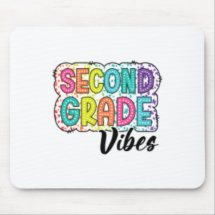 Retro-Zweite-Klasse-Vibes Zurück zur Schule 2. Kla Mousepad
