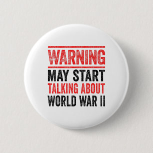 Retro Zweiter Weltkrieg Shirt WW2 Shirt Geschichts Button