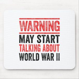 Retro Zweiter Weltkrieg Shirt WW2 Shirt Geschichts Mousepad