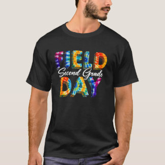 Retro-Zweitklässler-Feldtag-Schüler-Tie-Dye-Jungen T-Shirt