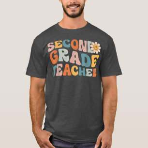 Retro-Zweitklässler-Lehrerleben Buntes Leben als L T-Shirt