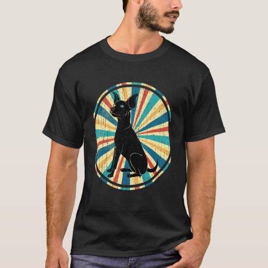Retro Zwergpinscher T-Shirt (Vorderseite)