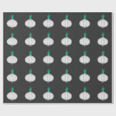 Retro Zwiebeln Funny Vegetables Grafik Geschenkpapier (Flach)