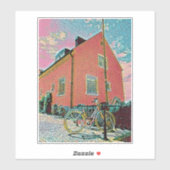 Retro-Zyklusarbeit Aufkleber (Blatt)