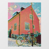 Retro-Zyklusarbeit Fensteraufkleber (Blatt)