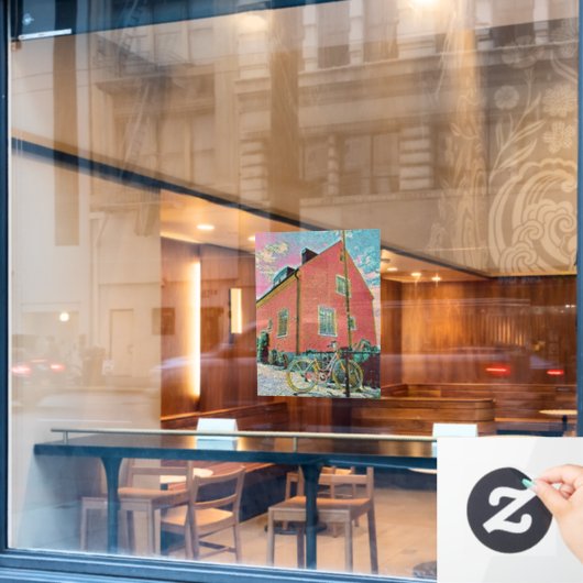 Retro-Zyklusarbeit Fensteraufkleber (Café-Fenster)